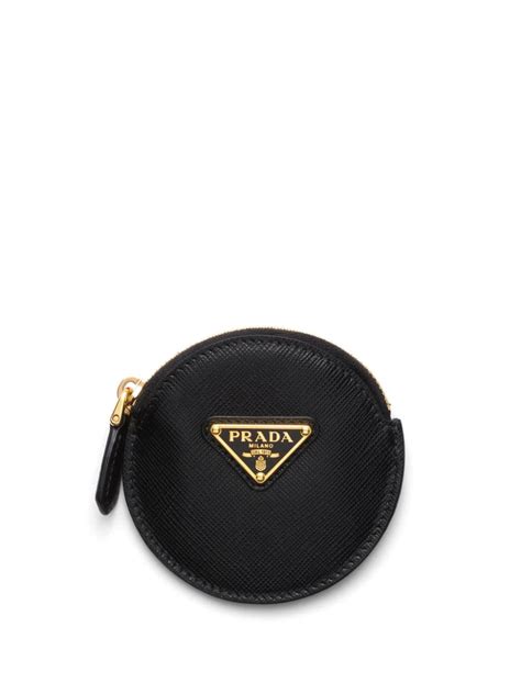 prada logo chain coin pouch